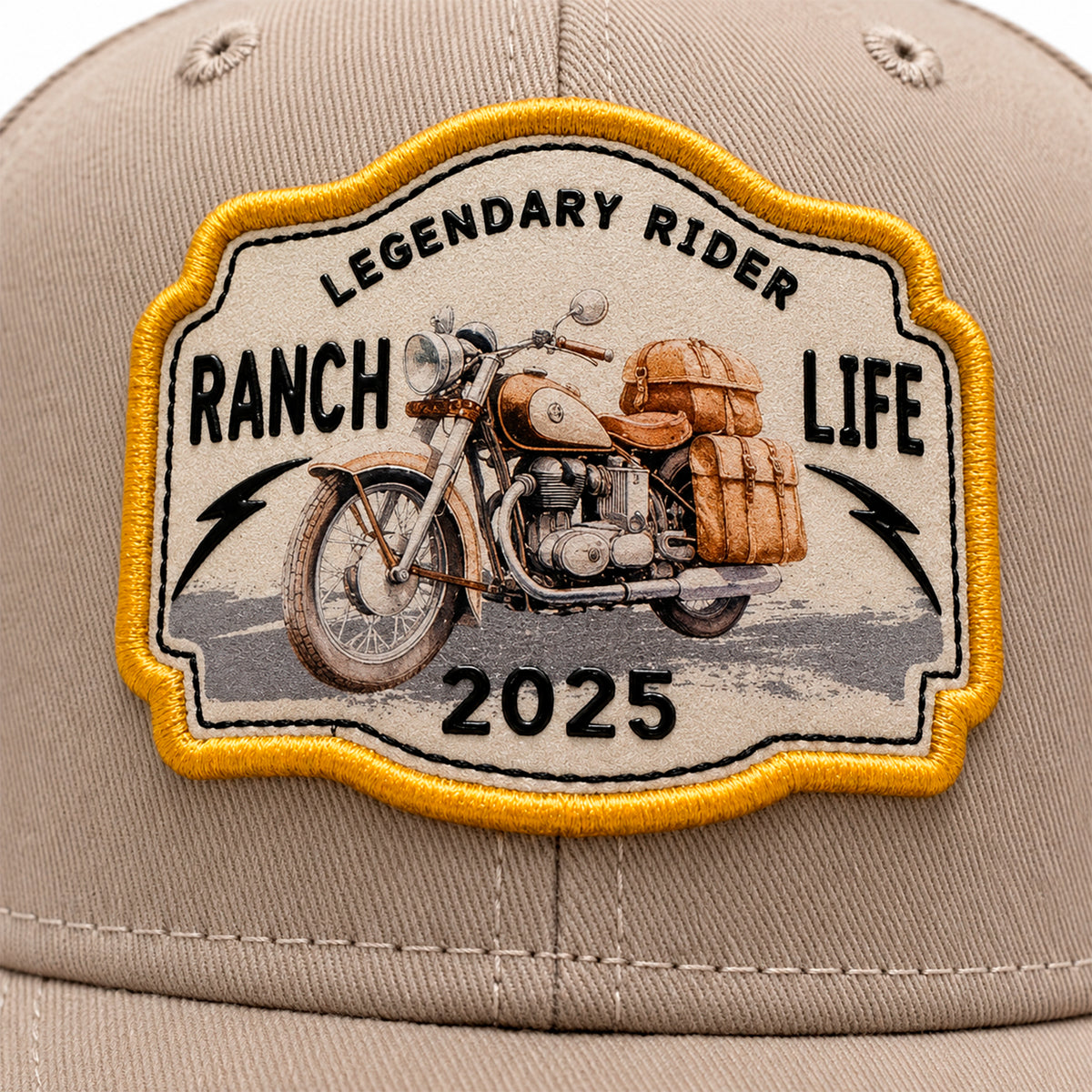 Gorra Rider Ranch Amarillo Knite para Hombre Trucker Malla