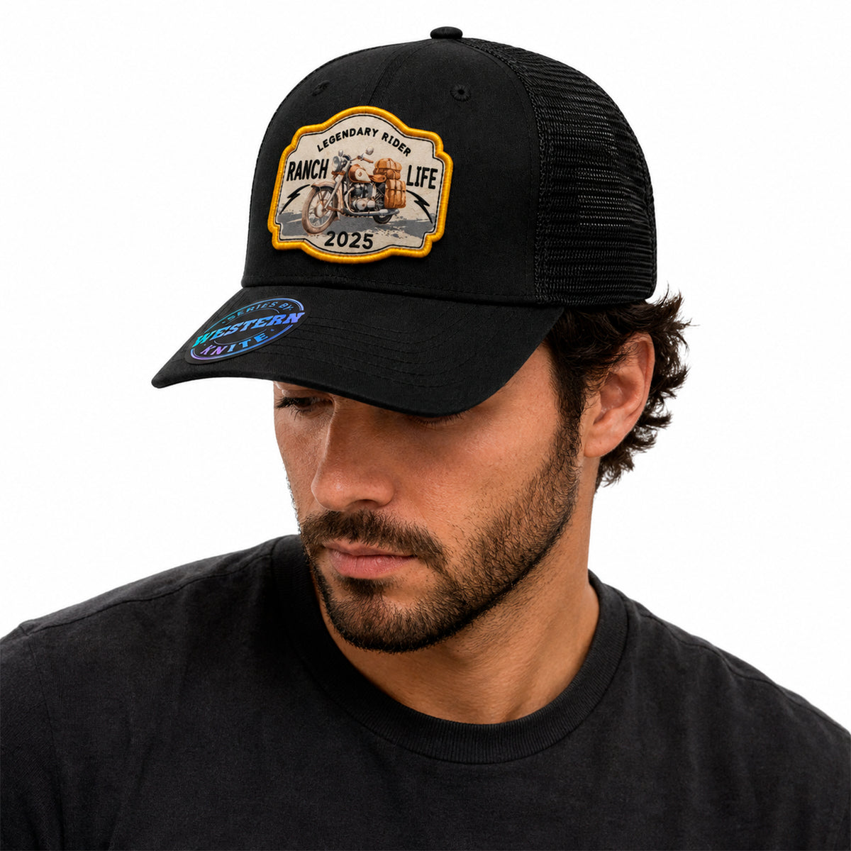 Gorra Rider Ranch Amarillo Knite para Hombre Trucker Malla
