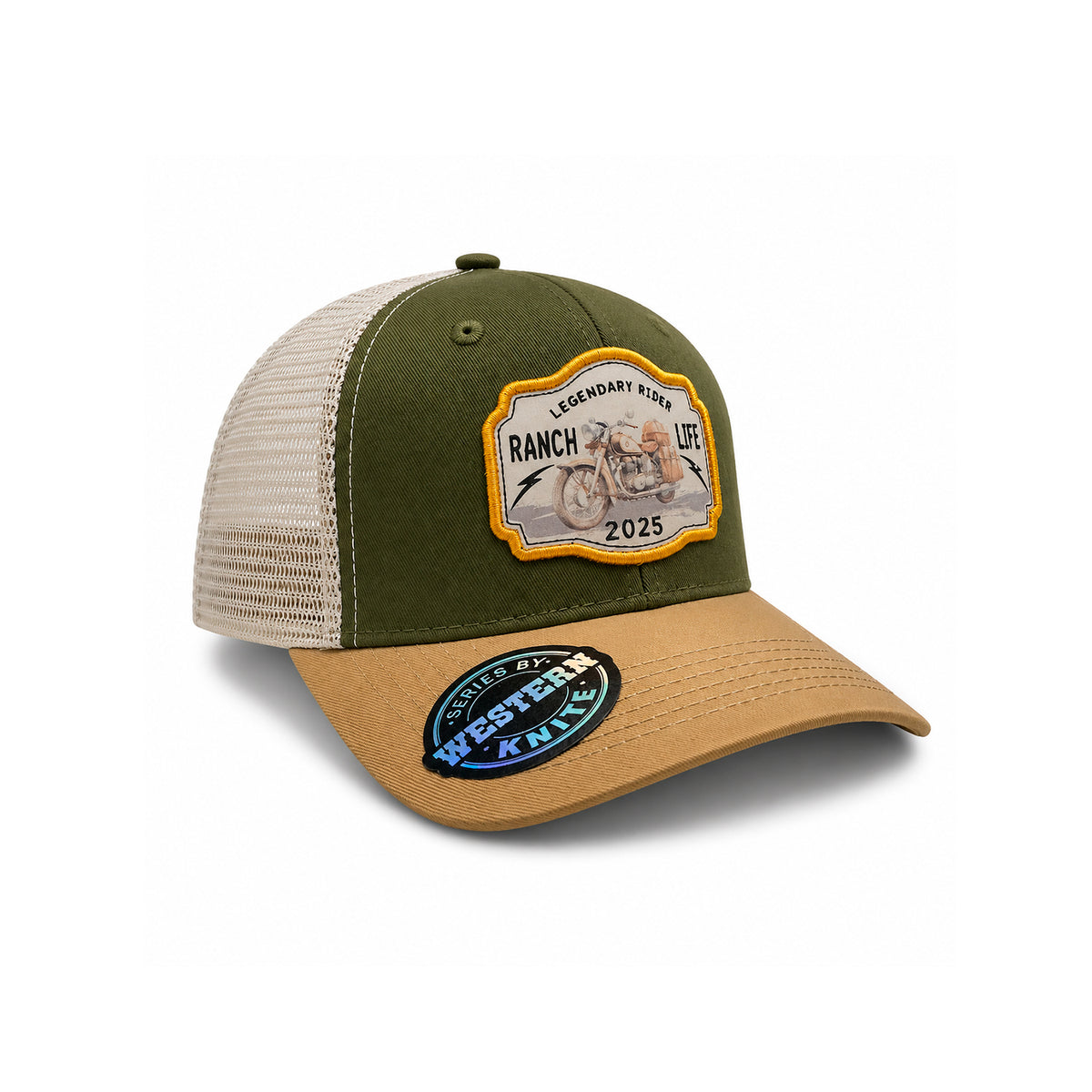 Gorra Rider Ranch Amarillo Knite para Hombre Trucker Malla