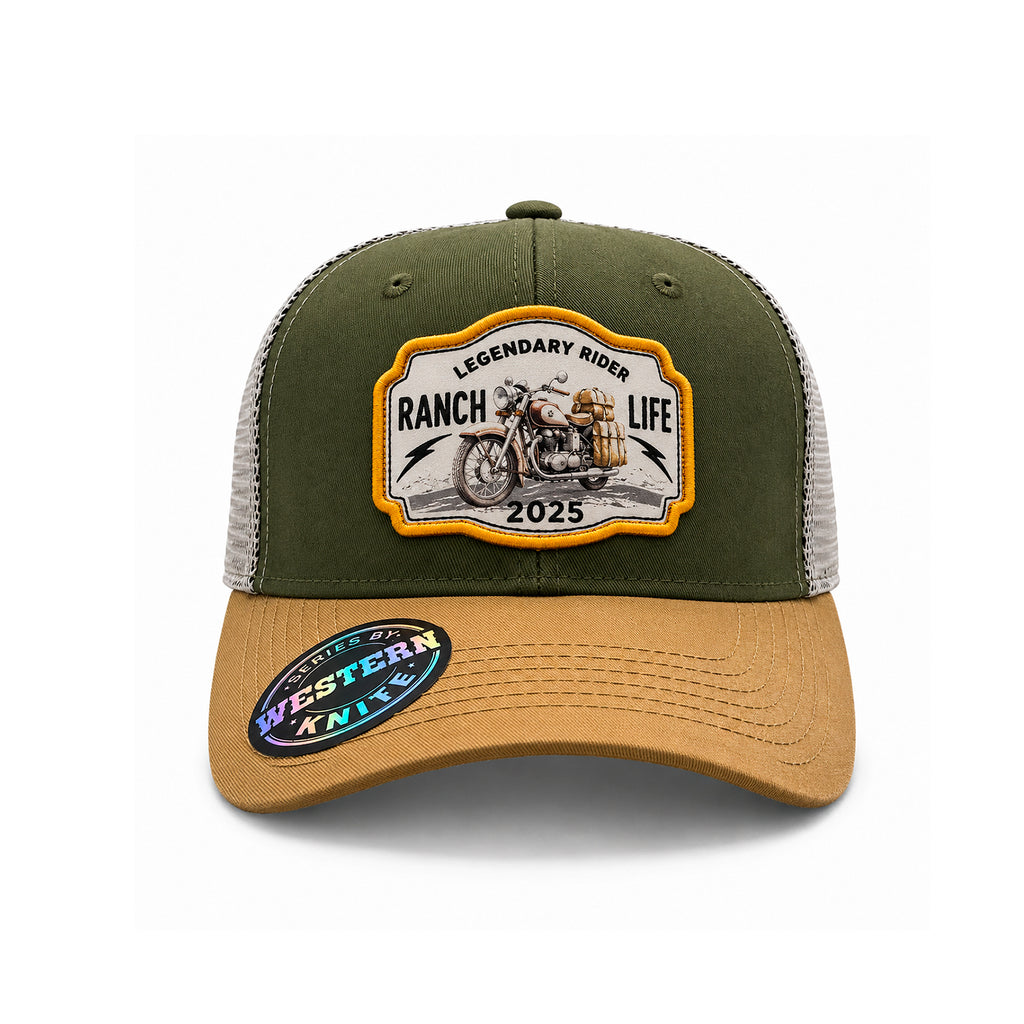 Gorra Rider Ranch Amarillo Knite para Hombre Trucker Malla