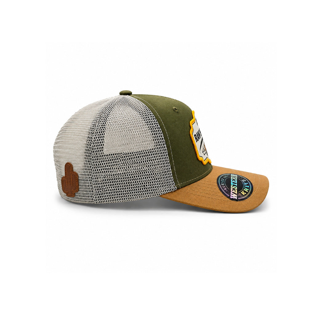 Gorra Rider Ranch Amarillo Knite para Hombre Trucker Malla