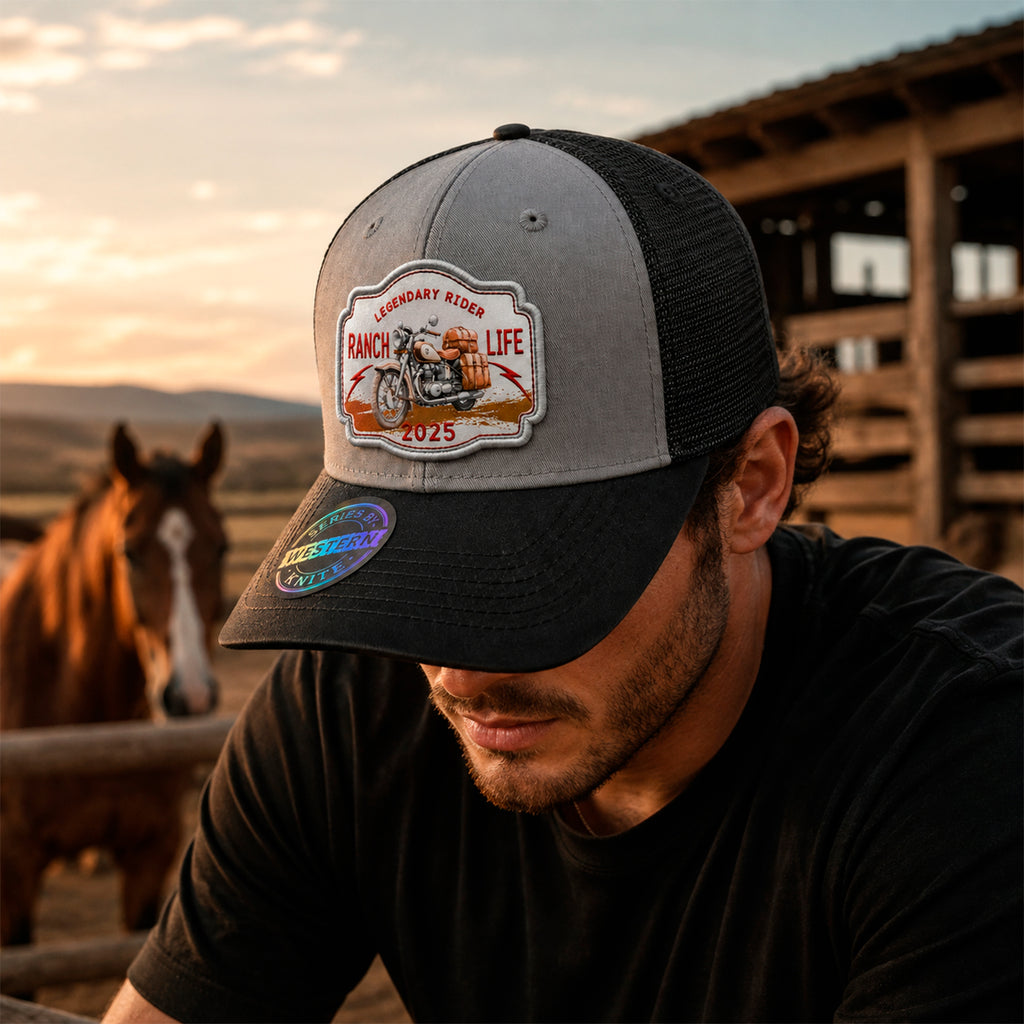 Gorra Rider Ranch Gris Knite para Hombre Trucker Malla