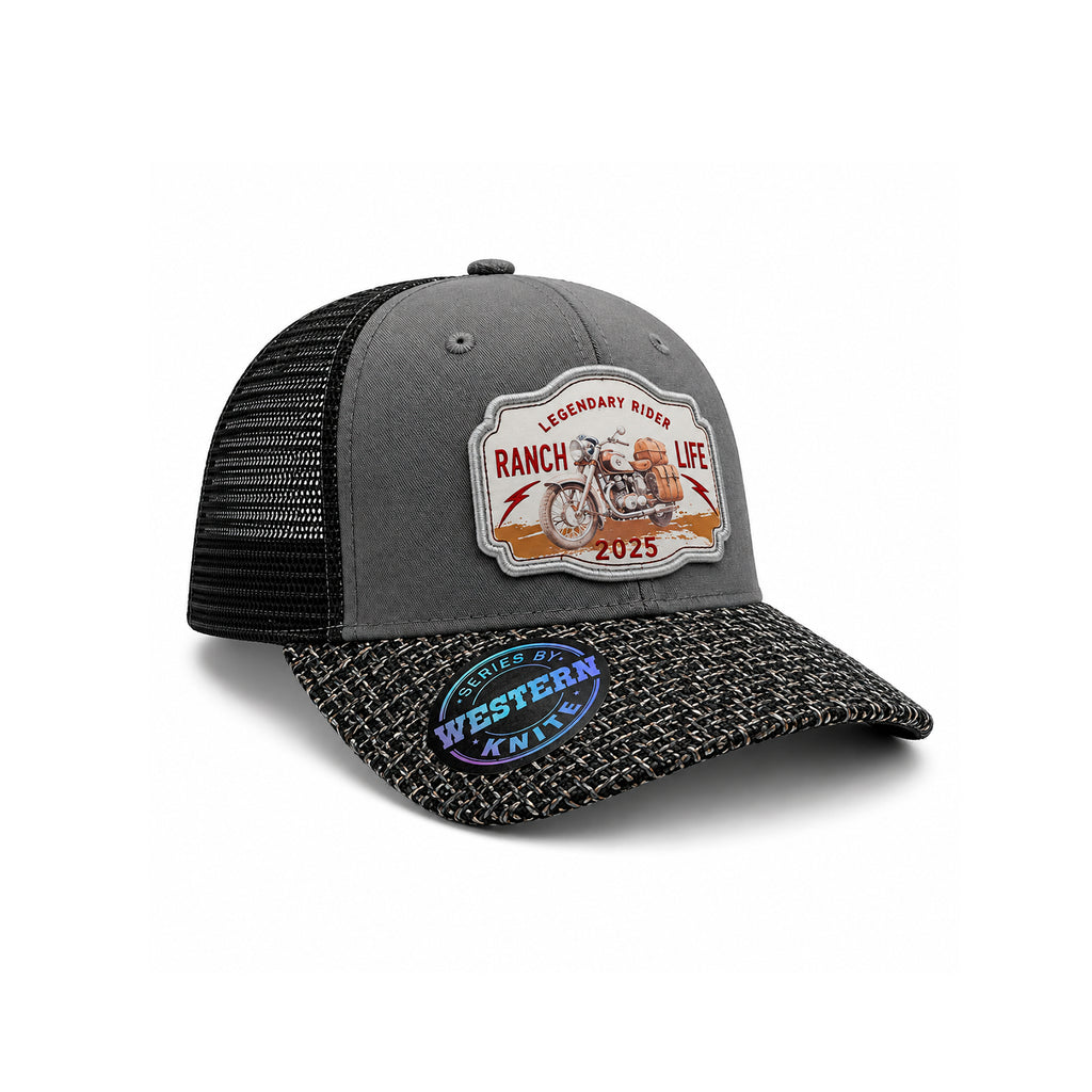 Gorra Rider Ranch Gris Knite para Hombre Trucker Malla