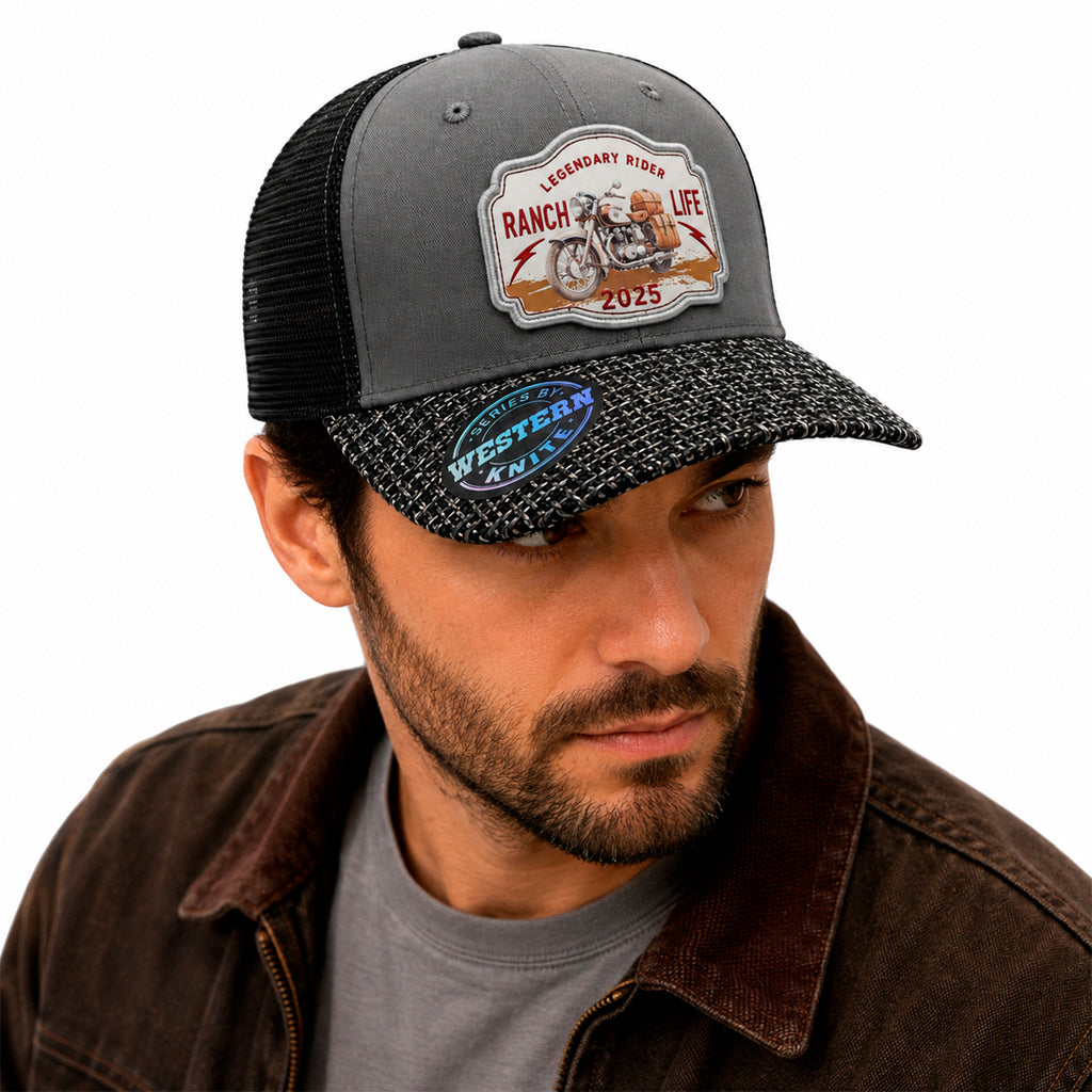 Gorra Rider Ranch Gris Knite para Hombre Trucker Malla