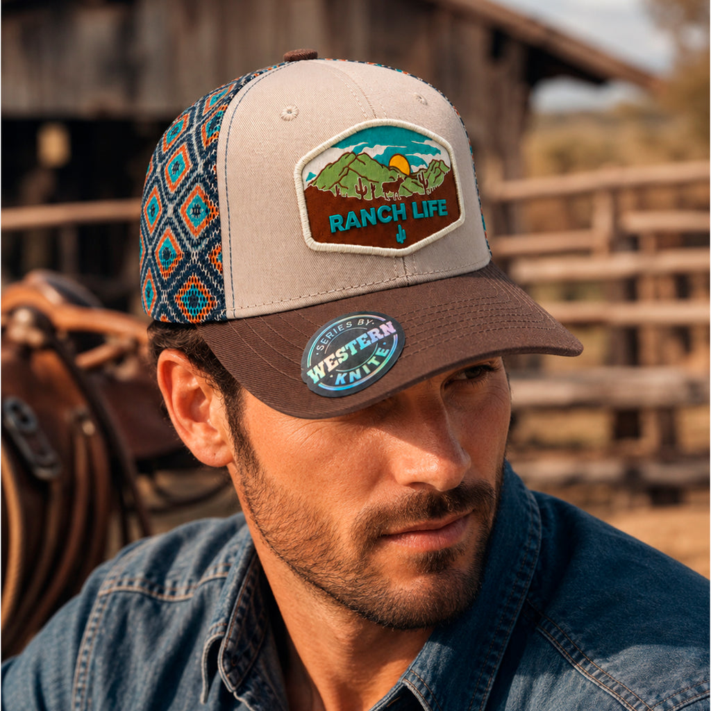 Gorra Sunset Bull Hombre Malla Transpirable Cachucha Knite