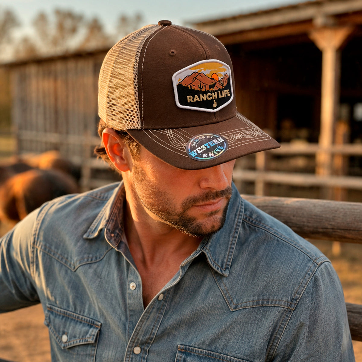 Gorra Sunset Bull Hombre Malla Transpirable Cachucha Knite