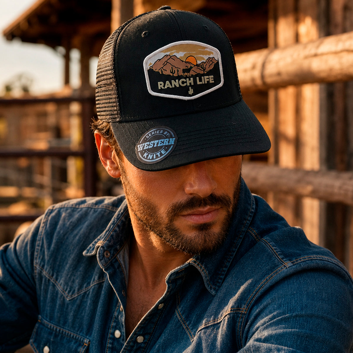 Gorra Sunset Bull Hombre Malla Transpirable Cachucha Knite
