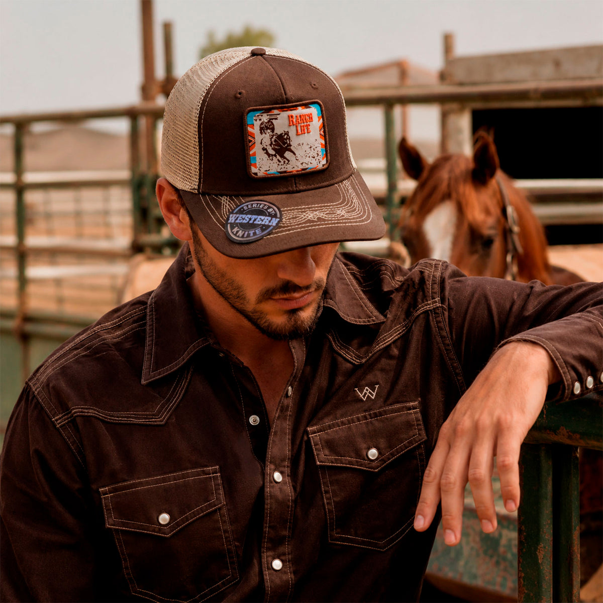 Gorra Knite Wild Rodeo Marron Hombre Malla Transpirable