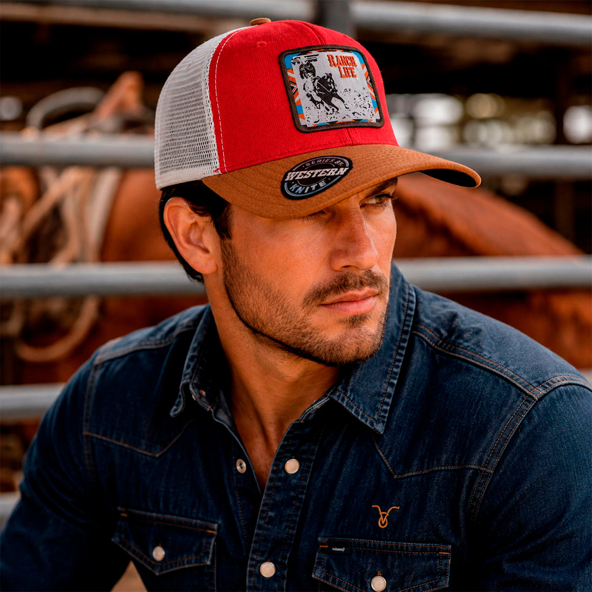 Gorra Knite Wild Rodeo Marron Hombre Malla Transpirable