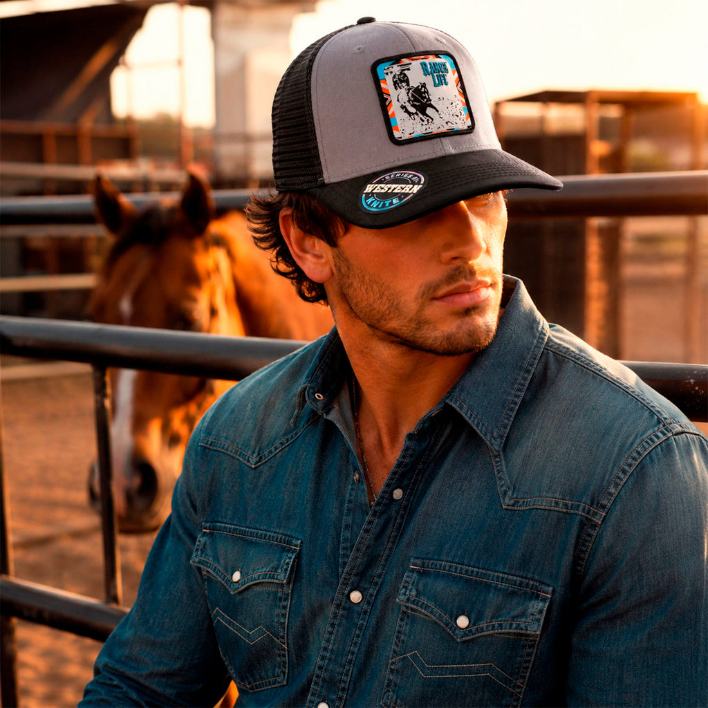 Gorra Knite Wild Rodeo Negro Hombre Malla Transpirable
