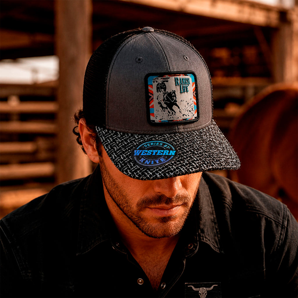 Gorra Knite Wild Rodeo Negro Hombre Malla Transpirable