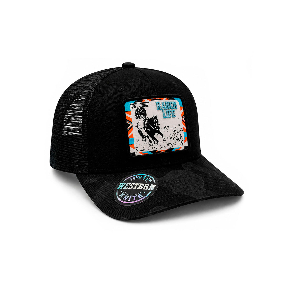 Gorra Knite Wild Rodeo Negro Hombre Malla Transpirable