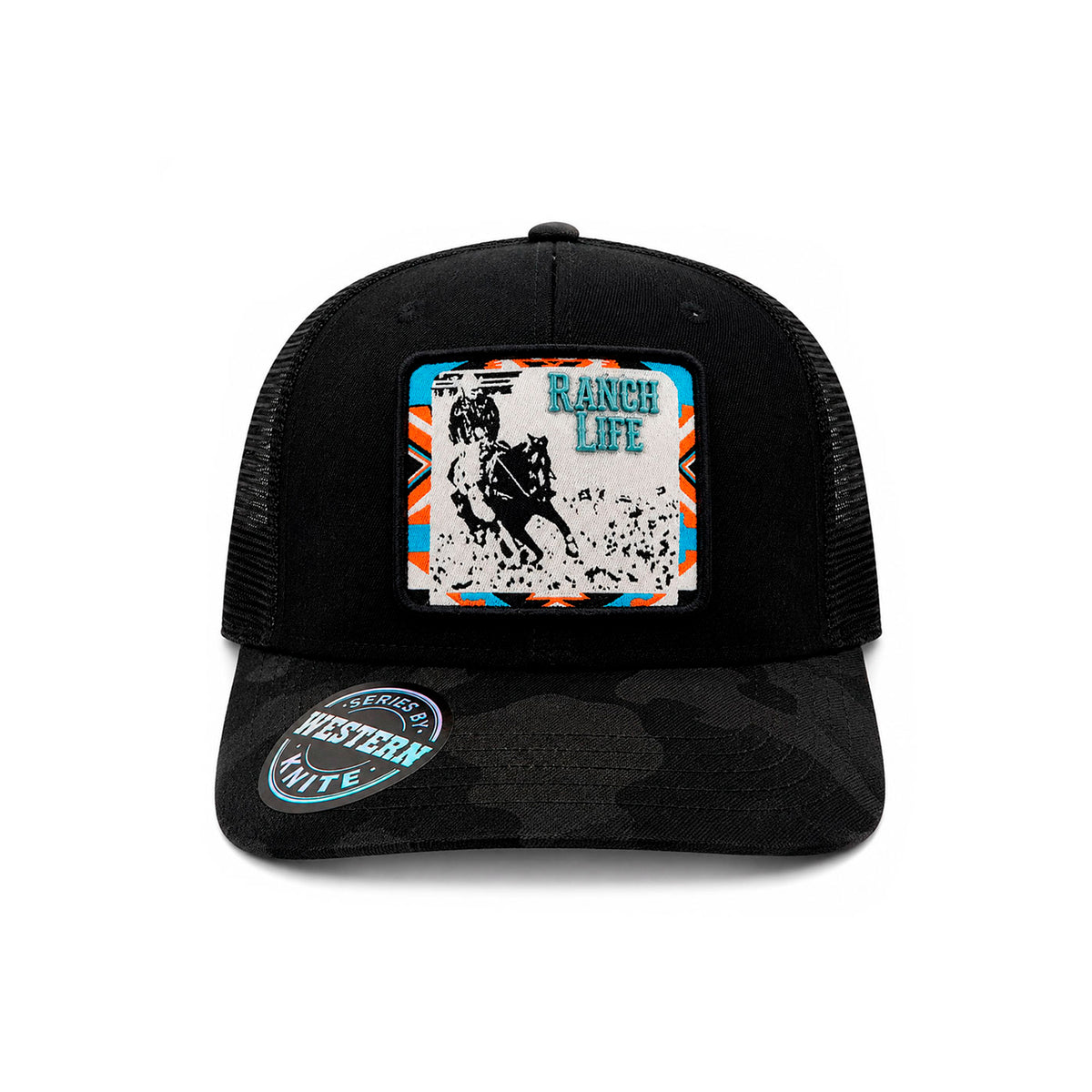 Gorra Knite Wild Rodeo Negro Hombre Malla Transpirable