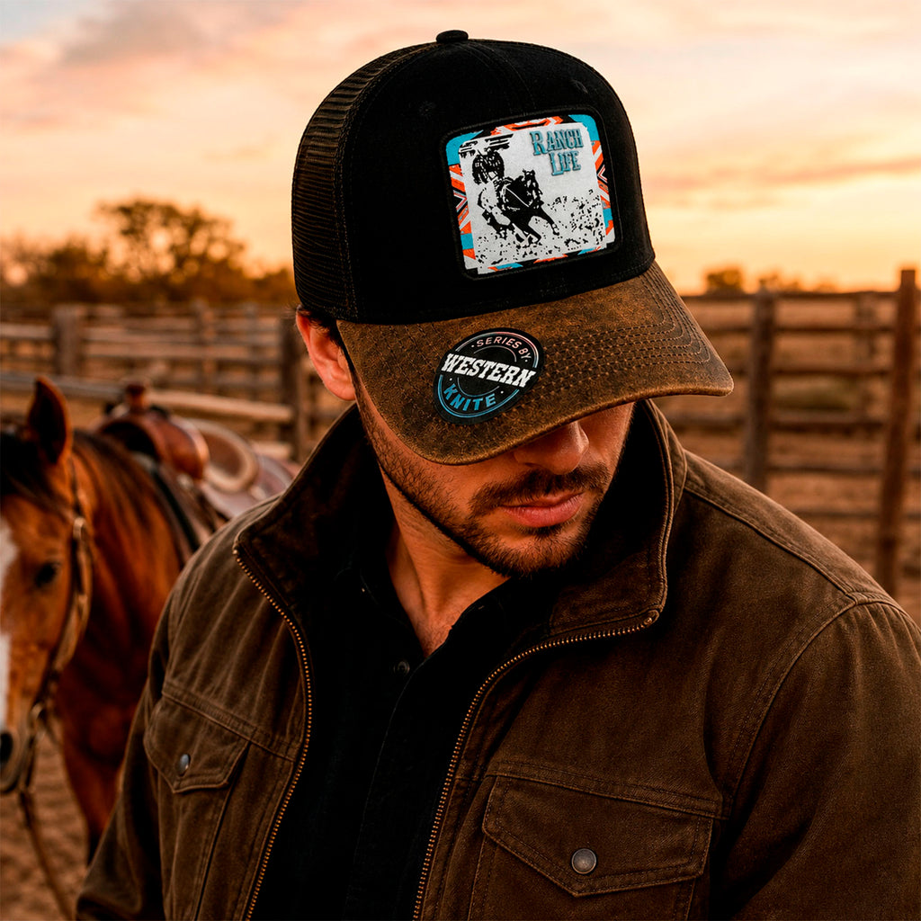 Gorra Knite Wild Rodeo Negro Hombre Malla Transpirable