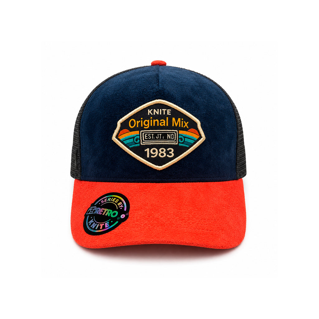 Gorra Knite Retro Original Mix hombre trucker azul Gamuza