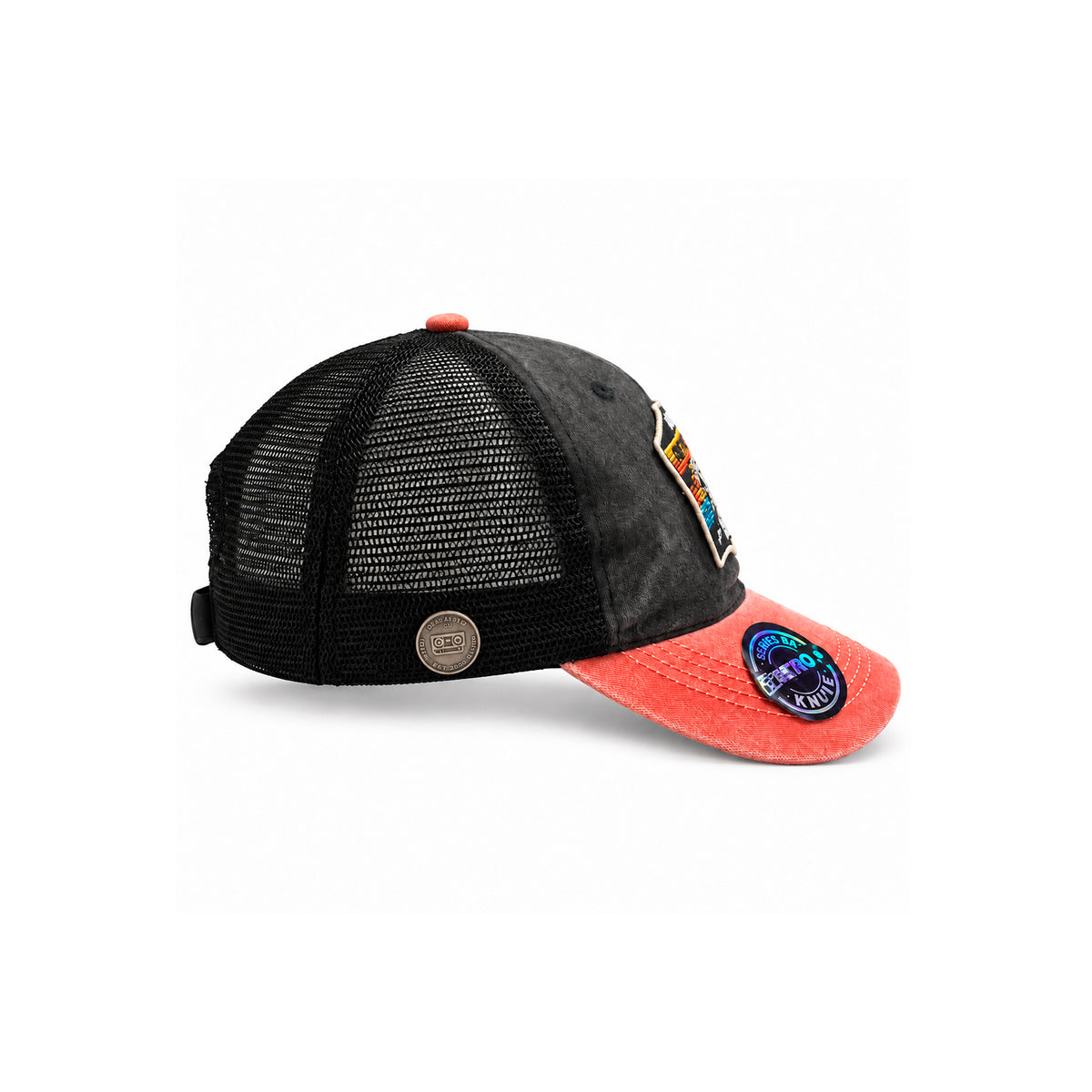 Gorra Knite Retro Sound Trucker Hombre Negra Roja Básica