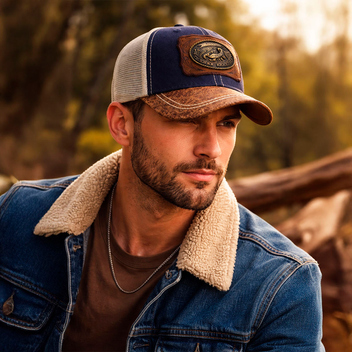 Gorra Trucker Vaquera Alacrán Herraje Metálico Rancho
