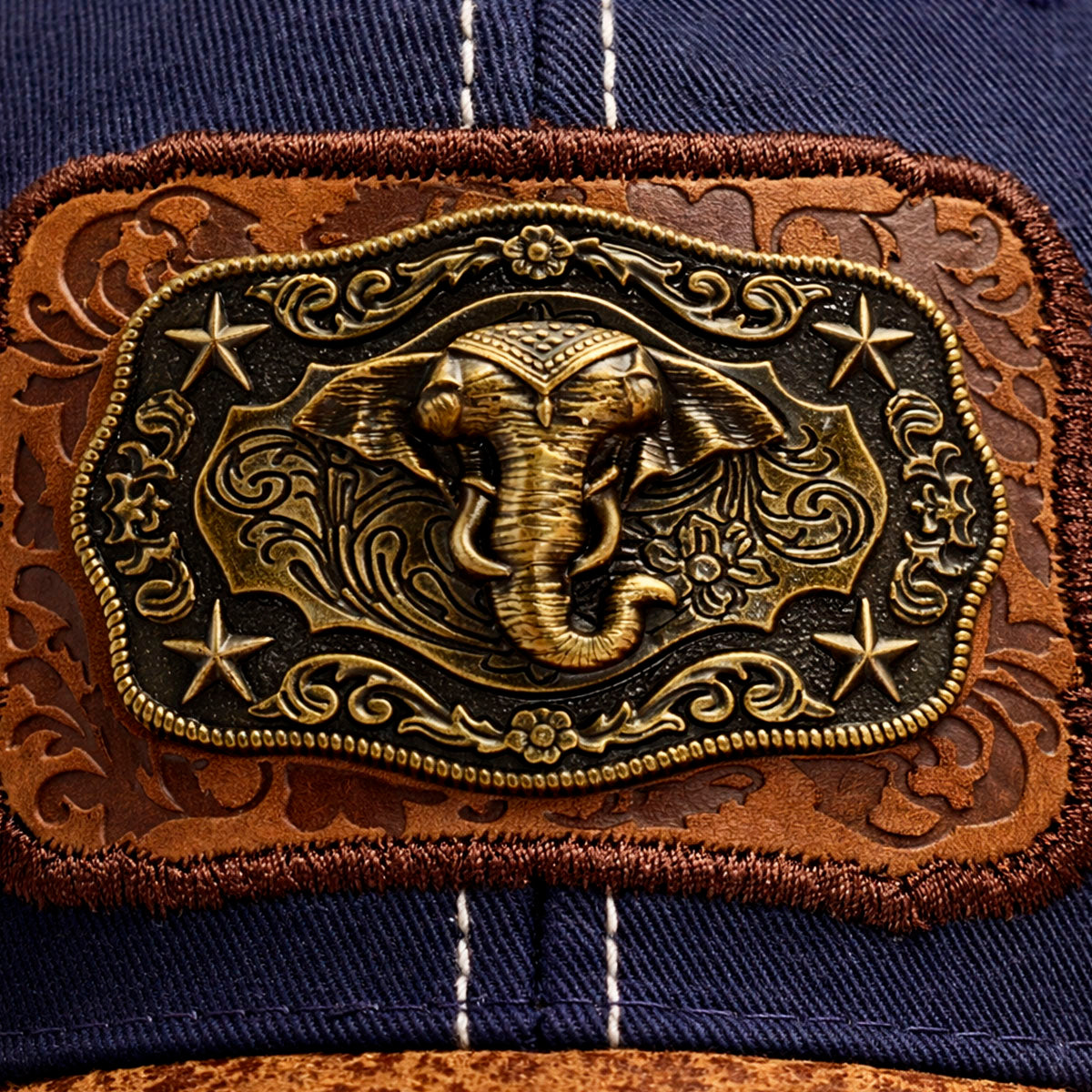 Gorra Trucker Vaquera Elefante Herraje Metálico