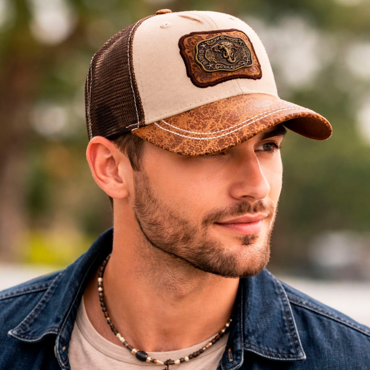 Gorra Trucker Vaquera Elefante Herraje Metálico Rancho
