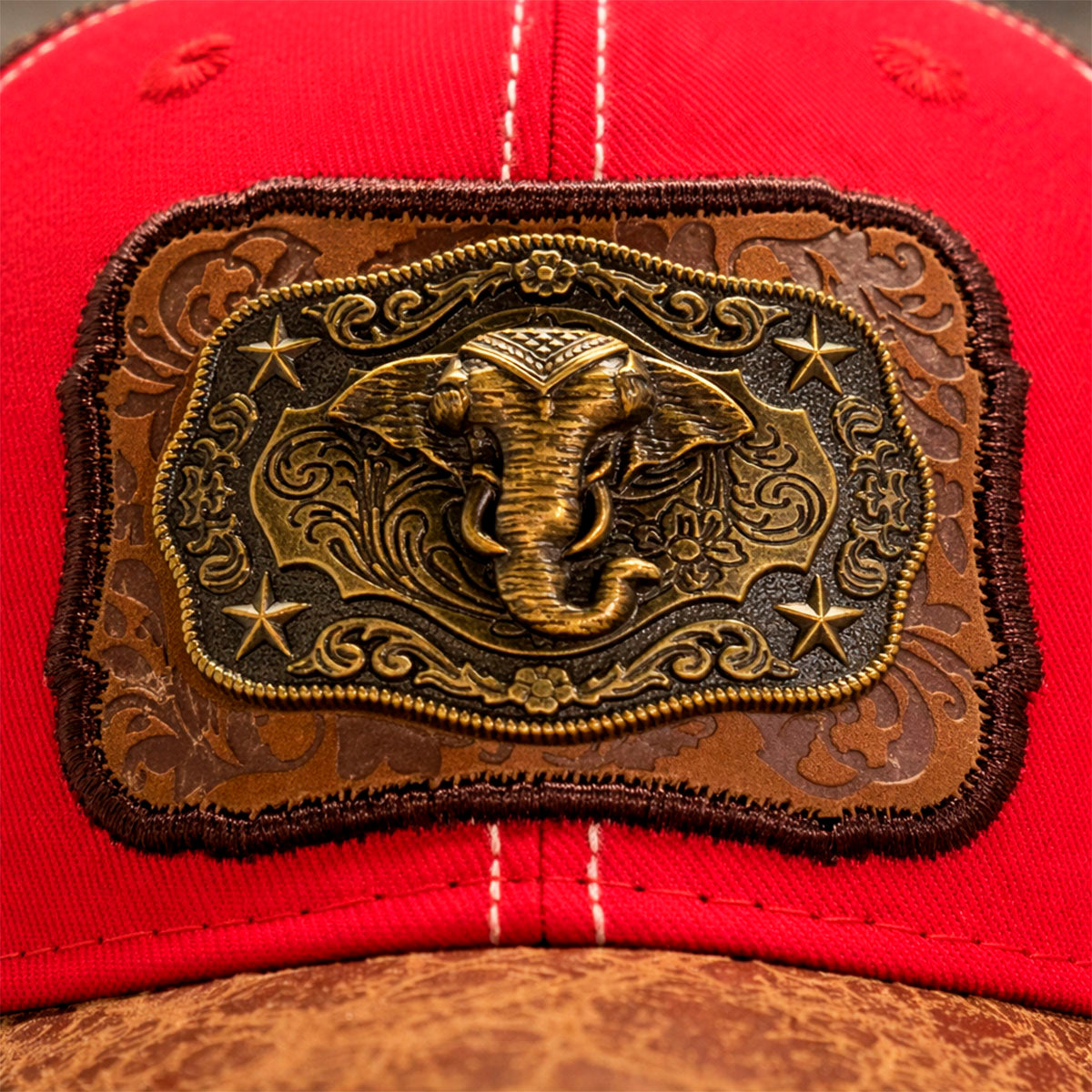 Gorra Trucker Vaquera Elefante Herraje Metálico Rancho