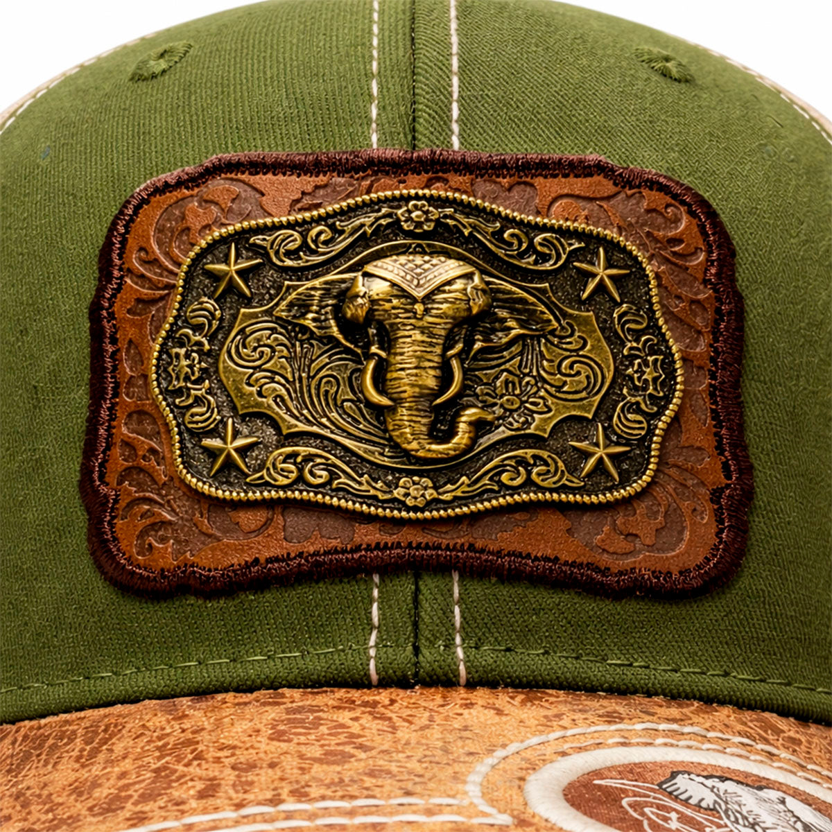 Gorra Trucker Vaquera Elefante Herraje Metálico Rancho