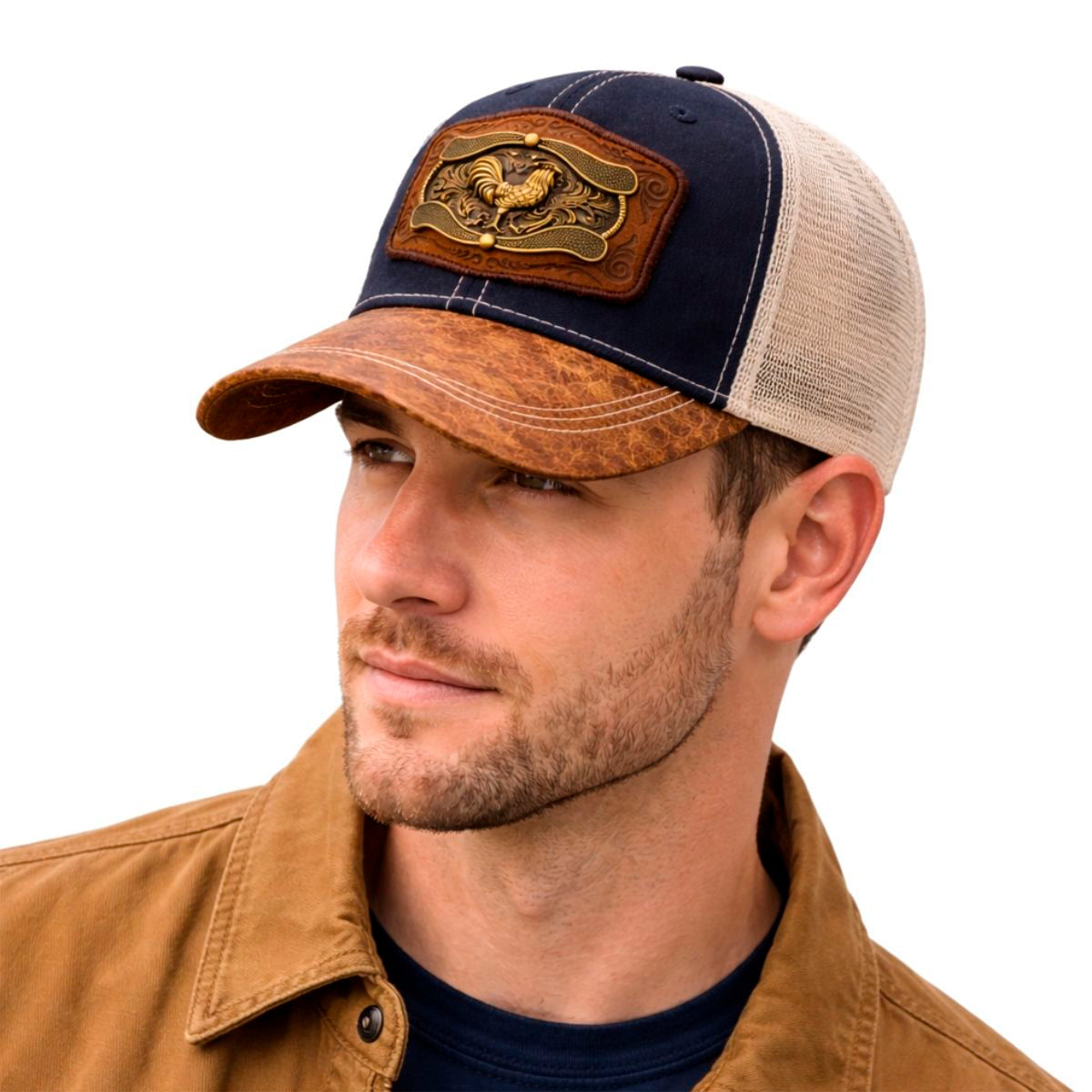 Gorra Trucker Vaquera Original Gallo Knite Hombre Herraje