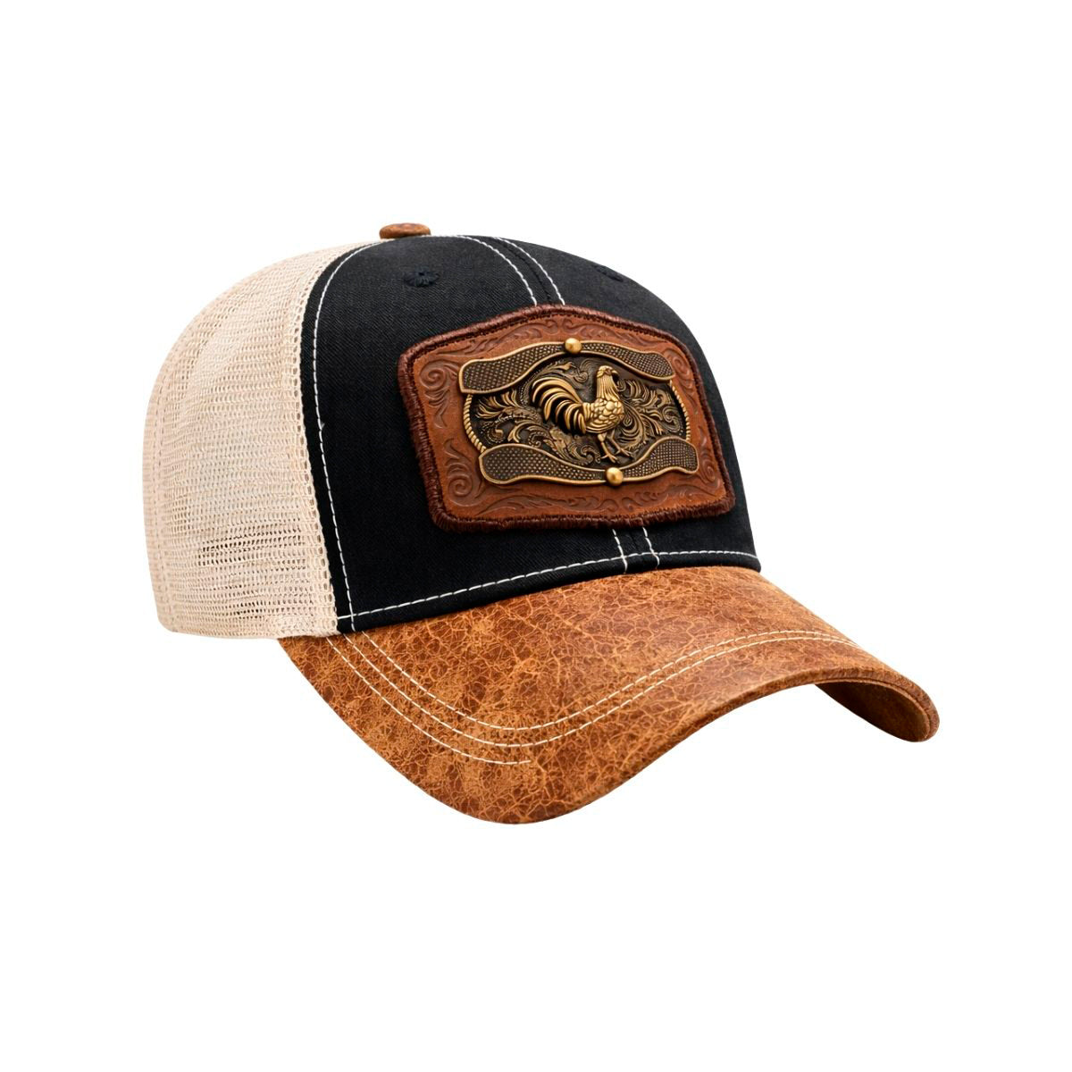Gorra Trucker Vaquera con Herraje de Gallo