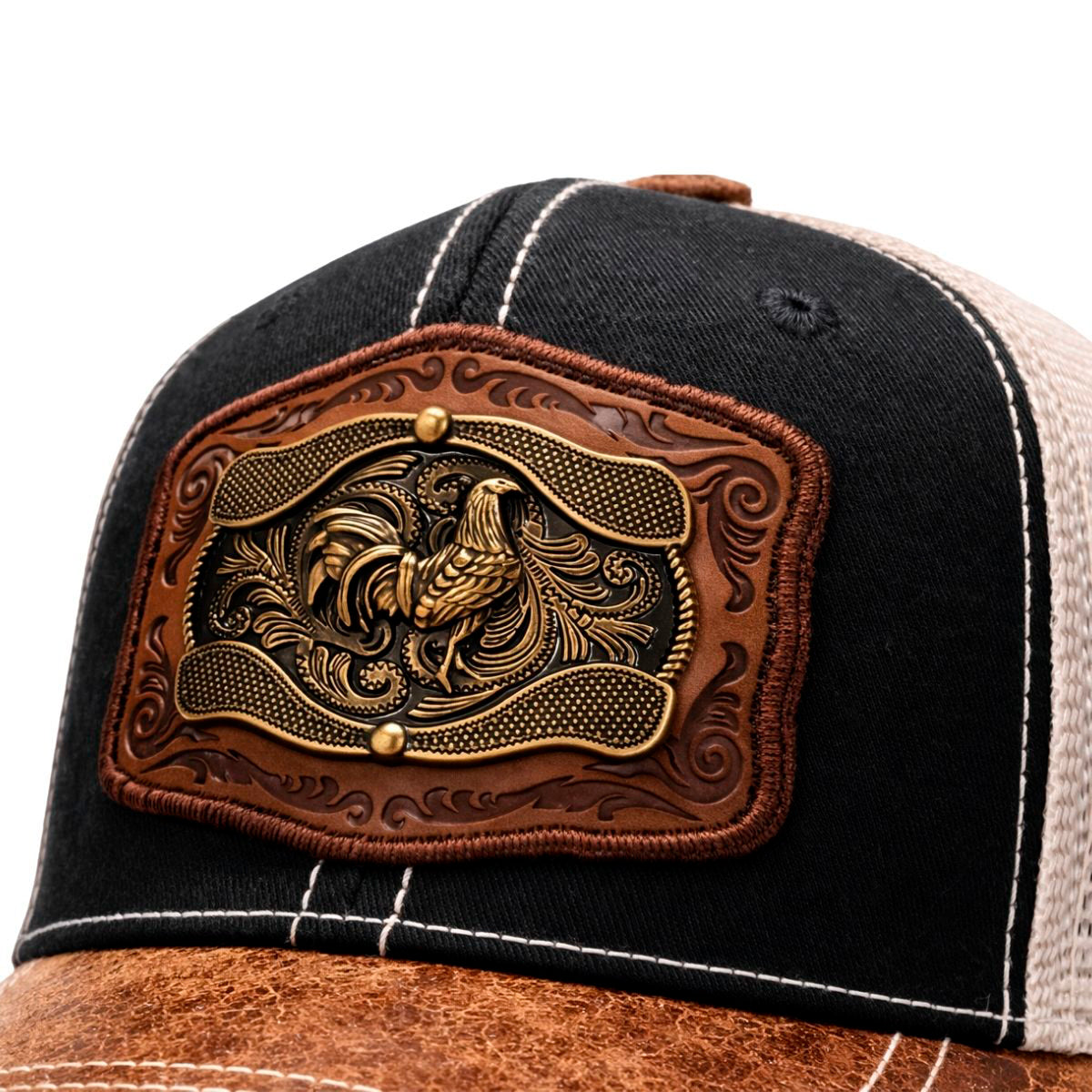 Gorra Trucker Vaquera con Herraje de Gallo