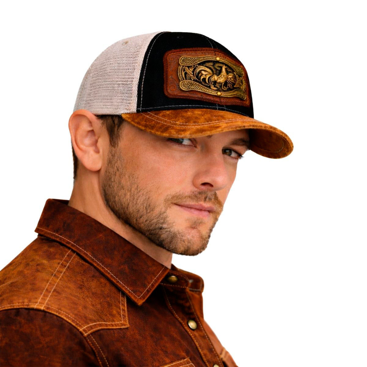 Gorra Trucker Vaquera Original Gallo Knite Hombre Herraje