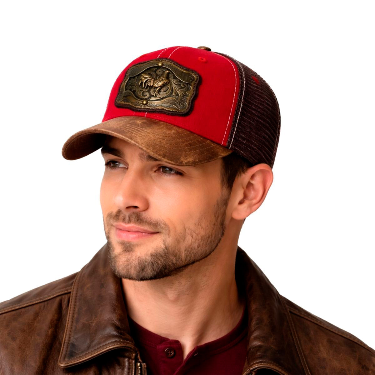 Gorra Trucker Vaquera Original Gallo Knite Hombre Herraje