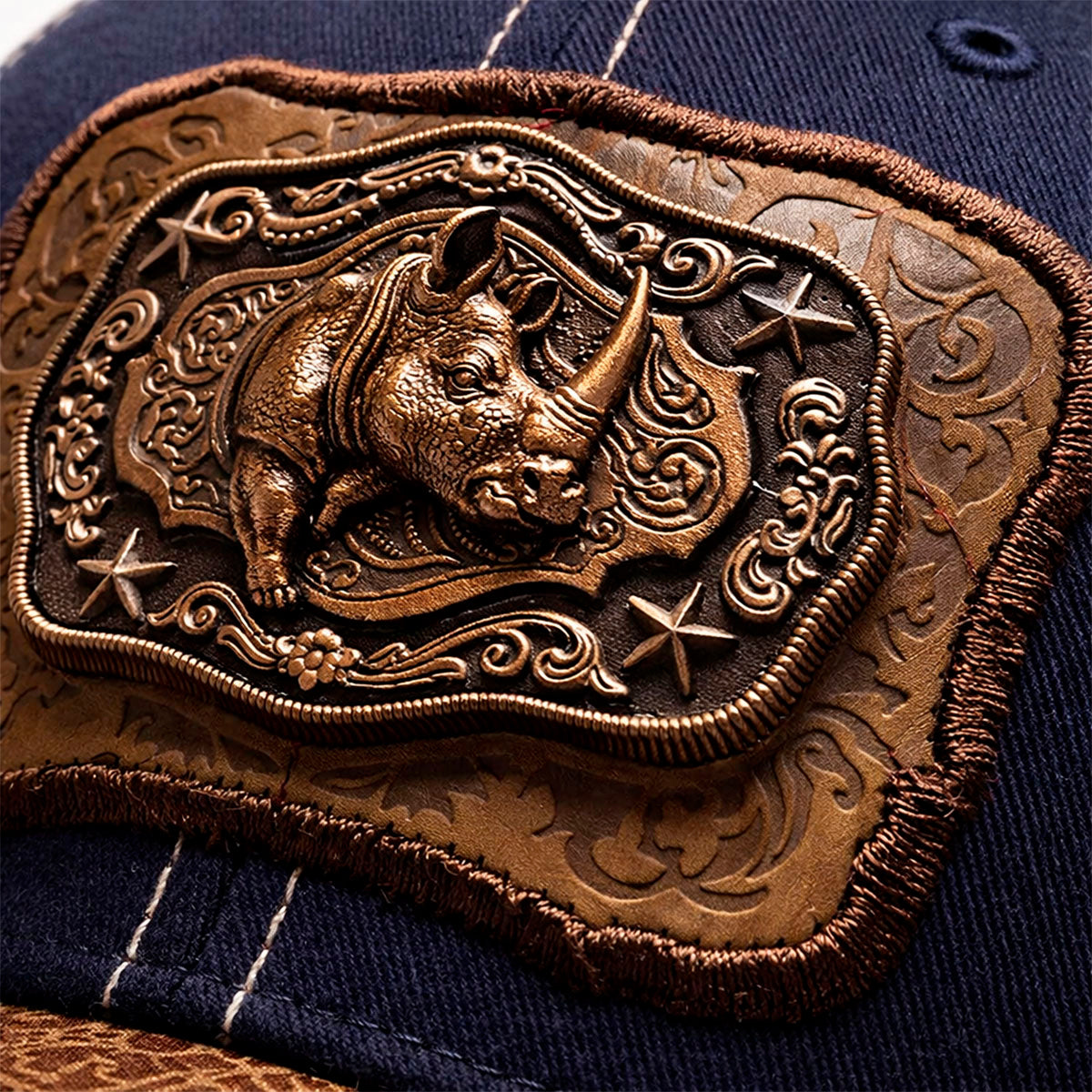 Gorra Trucker Vaquera Rino Herraje Metálico Rancho Knite
