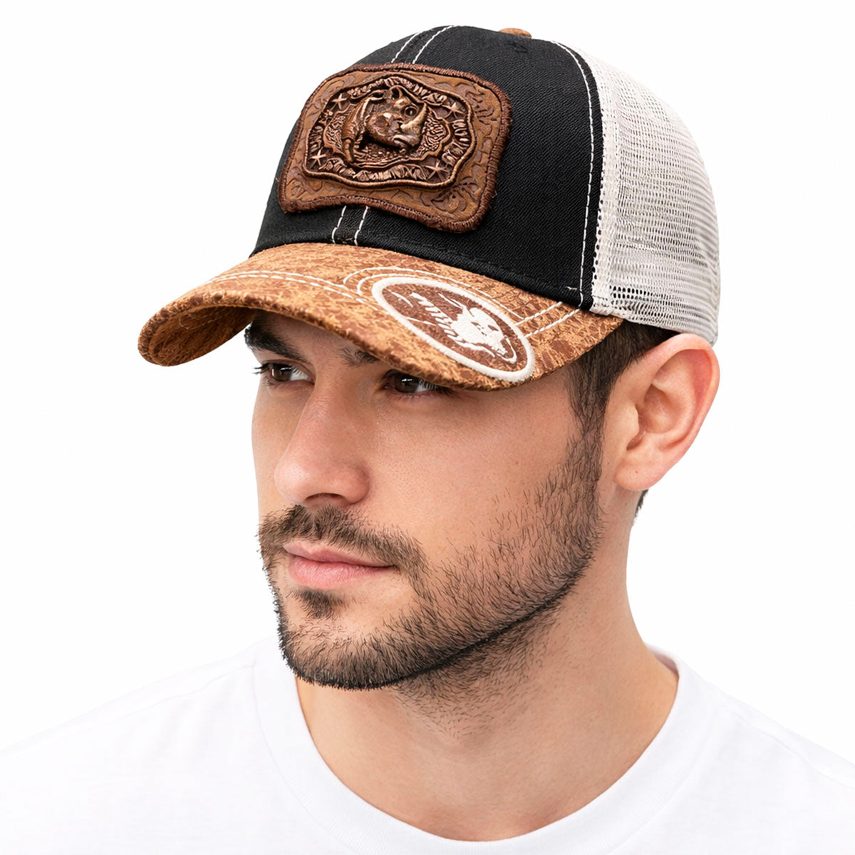 Gorra Trucker Vaquera Rino Herraje Metálico Rancho Knite