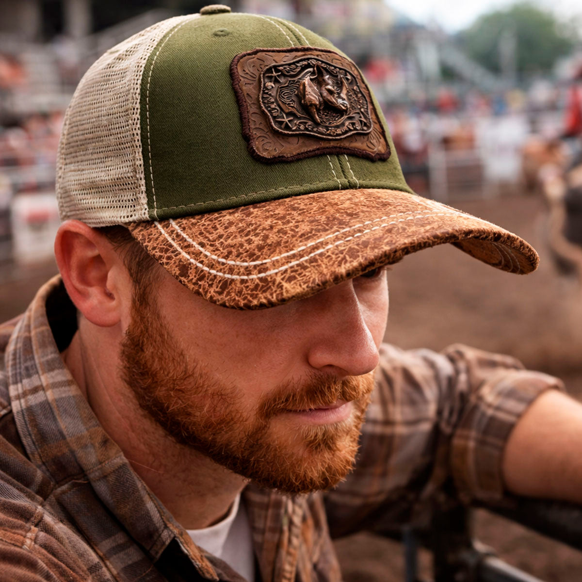 Gorra Trucker Vaquera Rino Herraje Metálico Rancho Knite