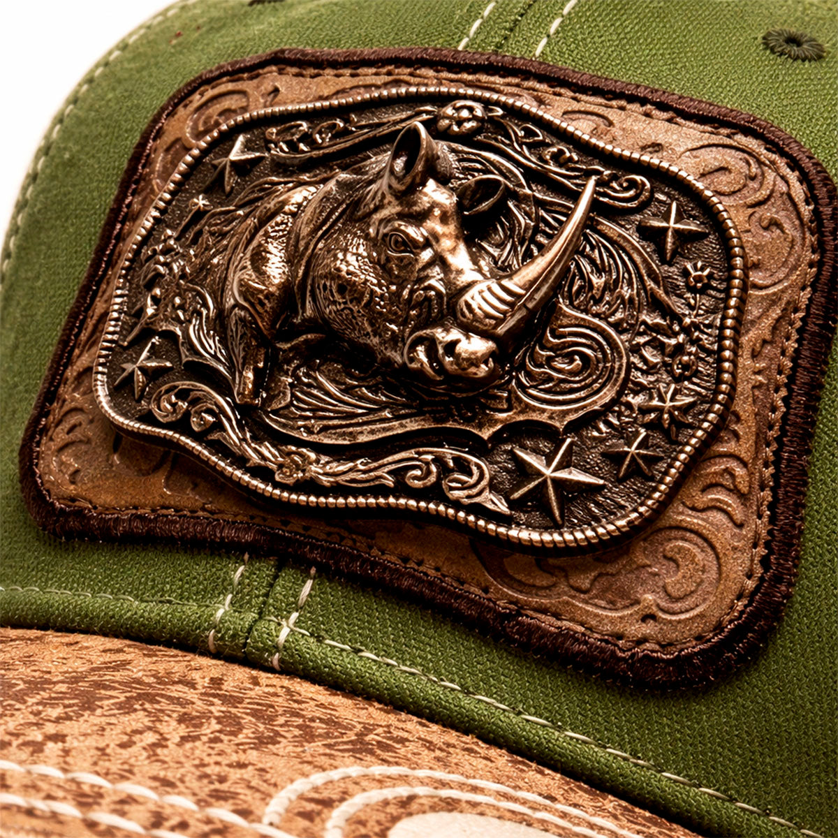 Gorra Trucker Vaquera Rino Herraje Metálico Rancho Knite