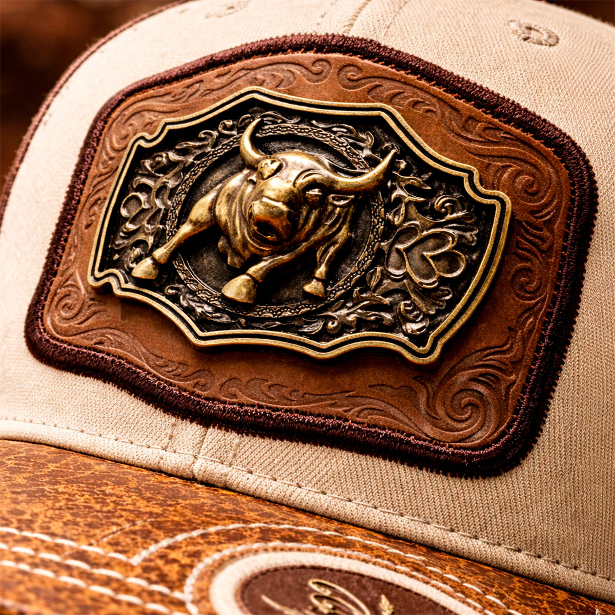 Gorra Trucker Vaquera Toro Herraje Metálico Rancho Knite