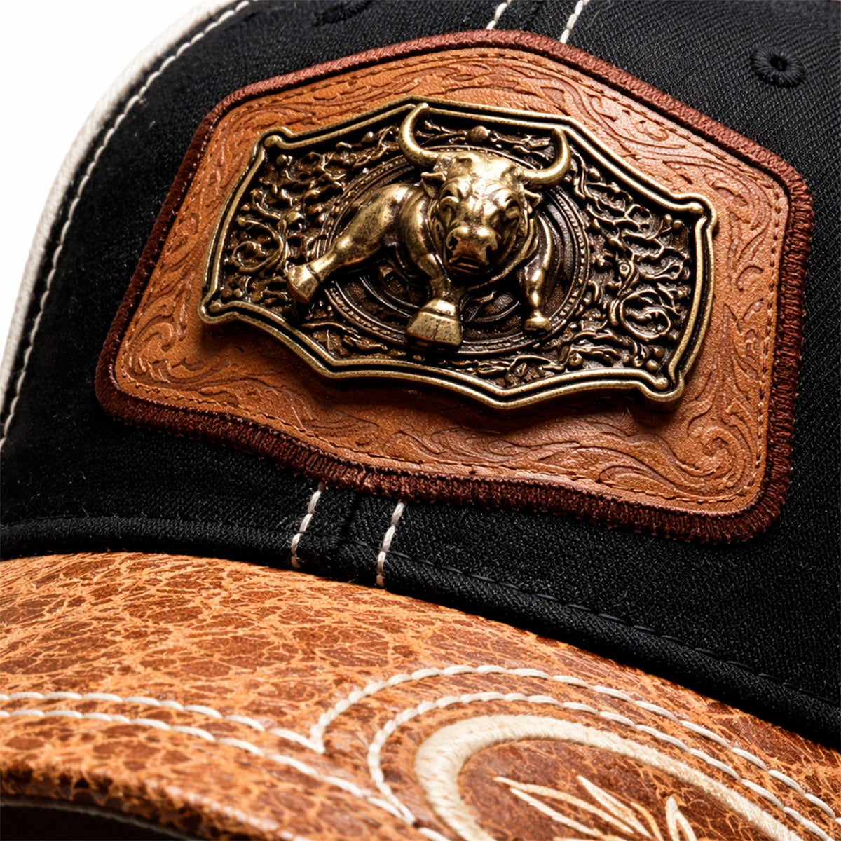 Gorra Trucker Vaquera Toro Herraje Metálico Rancho Knite