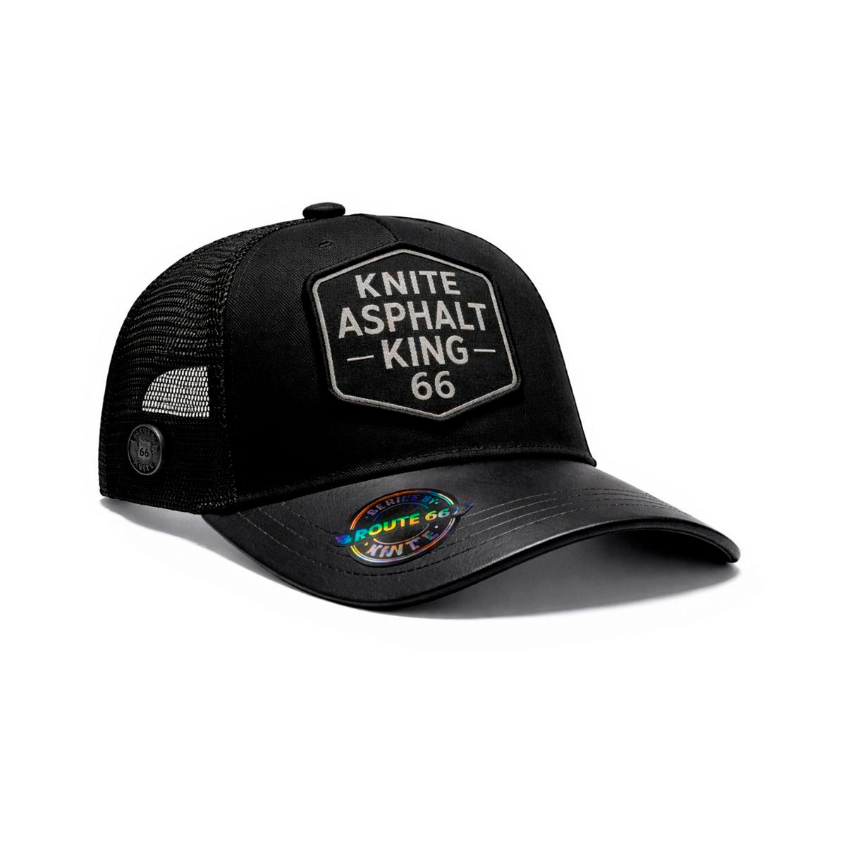 Gorra Knite Asphalt King Total Black Estilo Trucker Biker