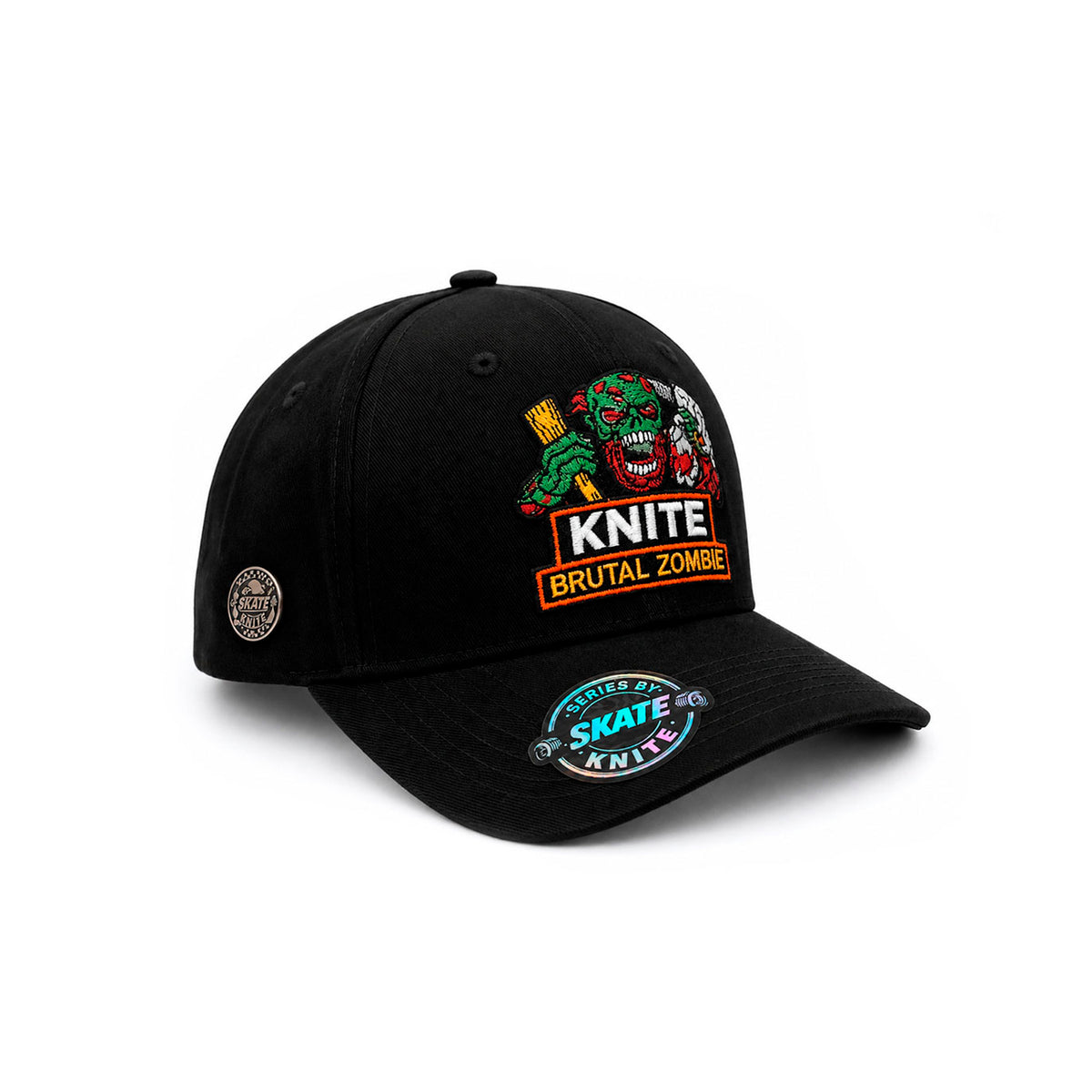 Gorra Bordada Negra Para Hombre Knite Brutal Zombie Snapback
