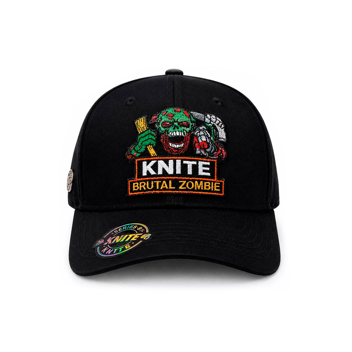 Gorra Bordada Negra Para Hombre Knite Brutal Zombie Snapback