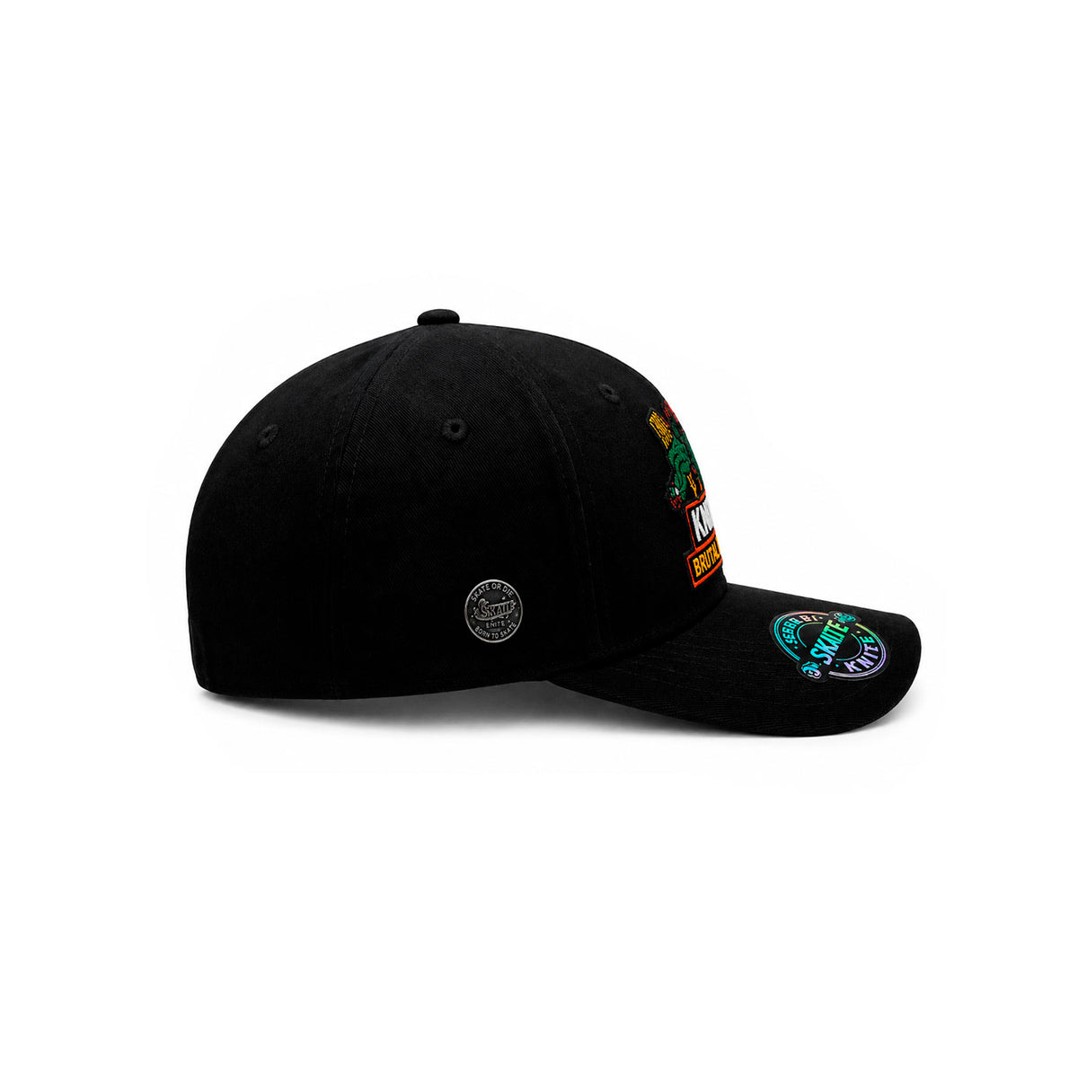 Gorra Bordada Negra Para Hombre Knite Brutal Zombie Snapback