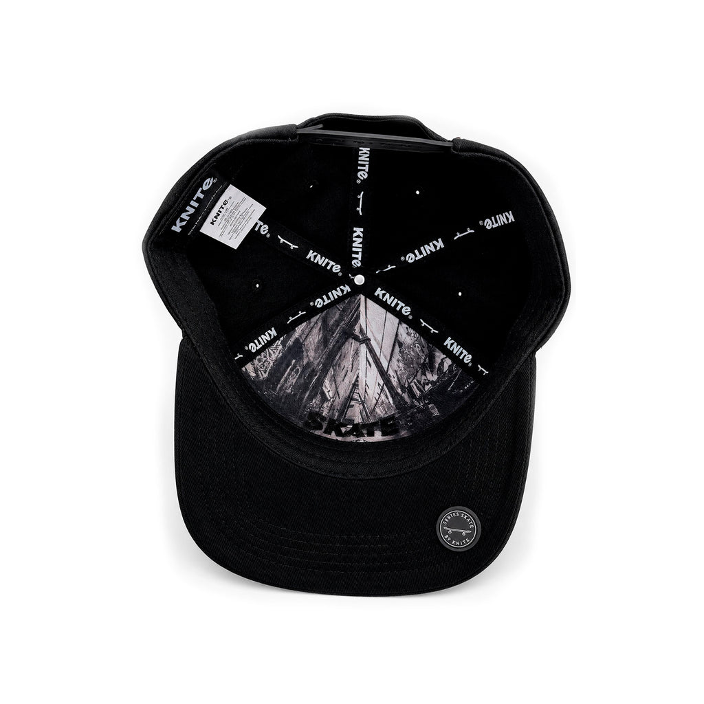 Gorra Bordada Negra Para Hombre Knite Brutal Zombie Snapback