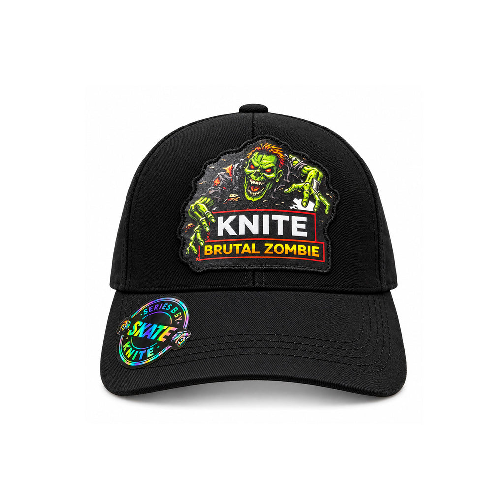Gorra Knite SkateNegra Hombre Brutal Zombie Impreso