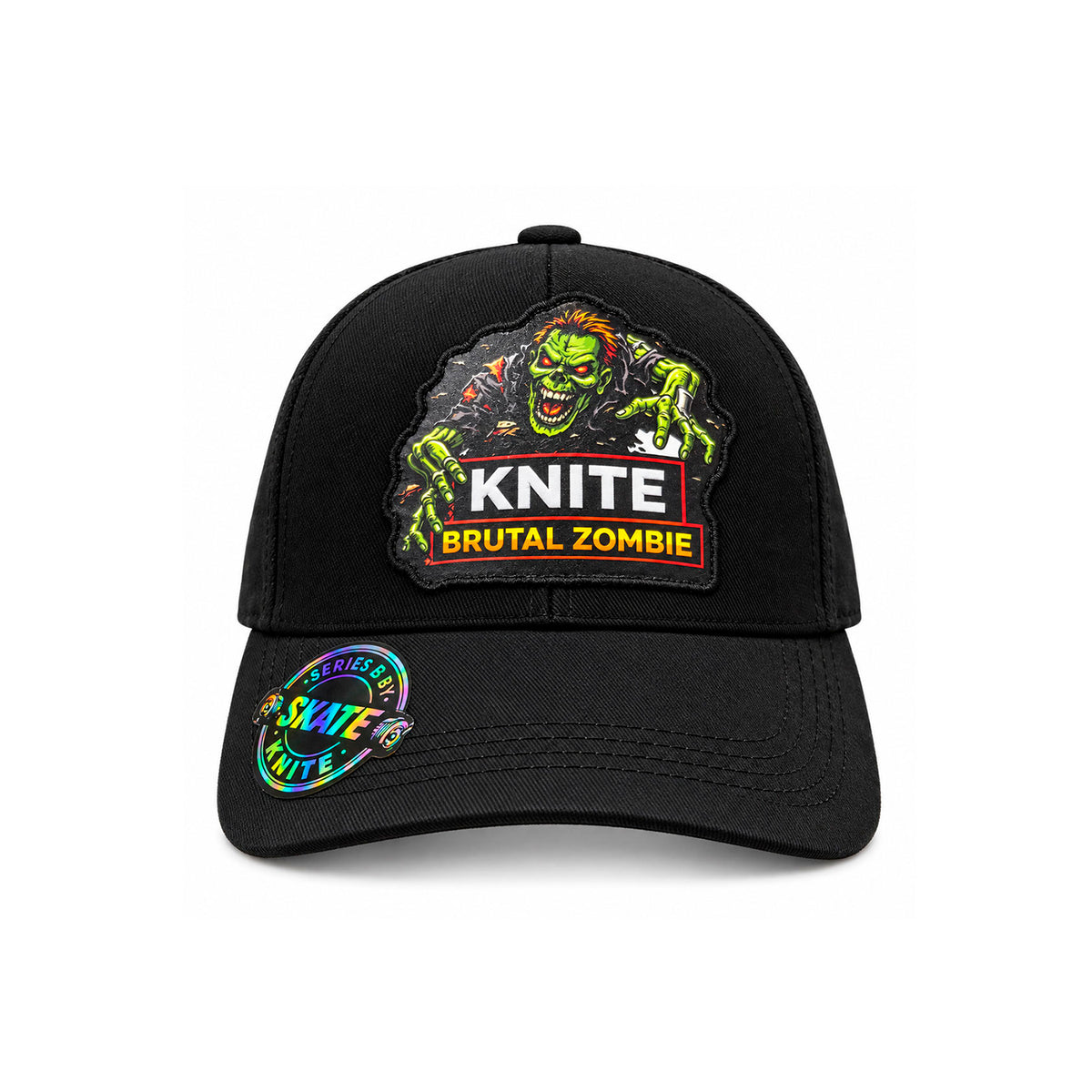 Gorra Knite SkateNegra Hombre Brutal Zombie Impreso