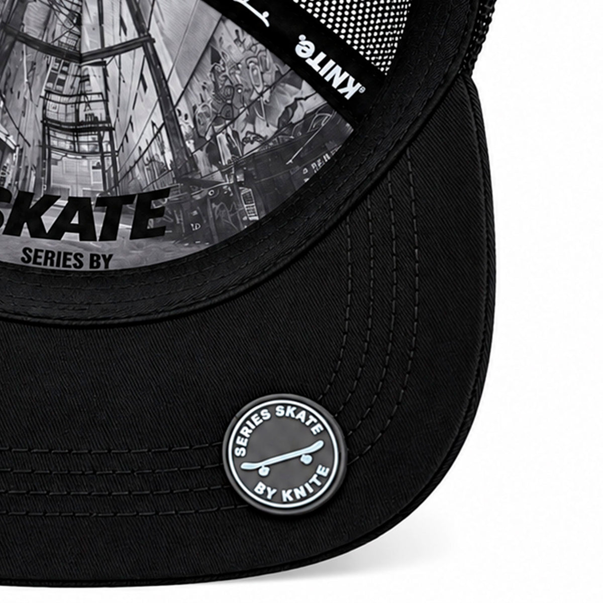 Gorra Knite SkateNegra Hombre Brutal Zombie Impreso