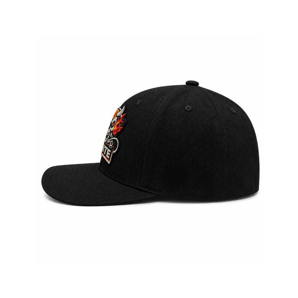 Gorra Bordada Negra Para Hombre Snapback Skate Knite Devil