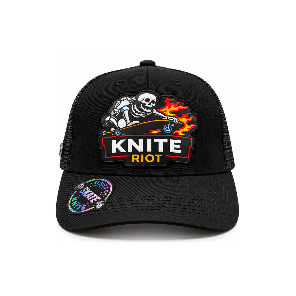 Gorra Knite Skate Snapback Negra Hombre Dead Ride Impreso