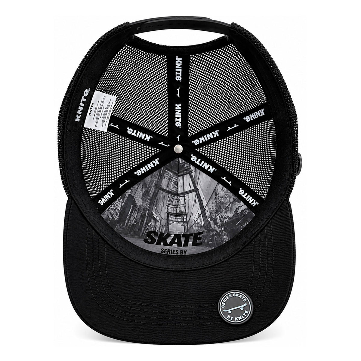 Gorra Knite Skate Snapback Negra Hombre Dead Ride Impreso