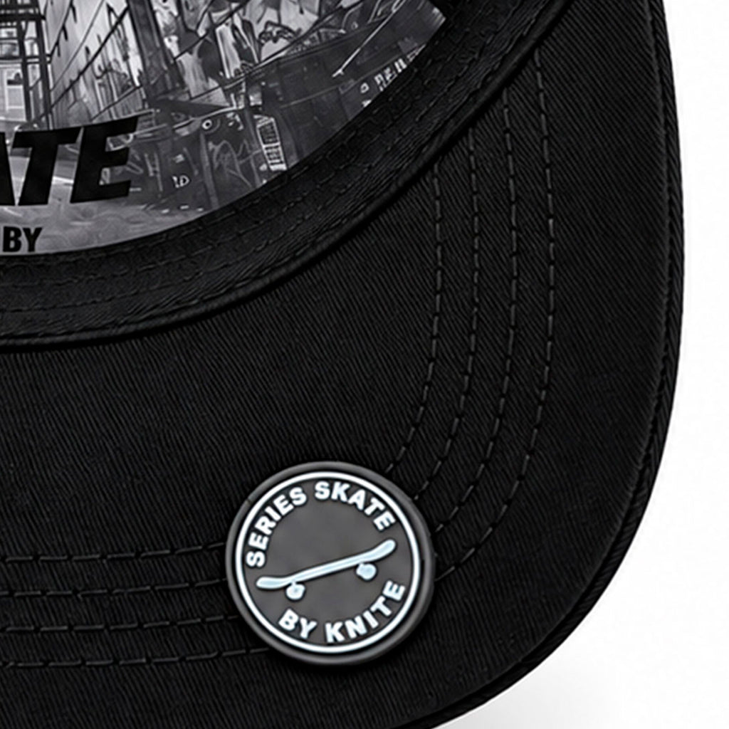 Gorra Knite Skate Snapback Negra Hombre Dead Ride Impreso