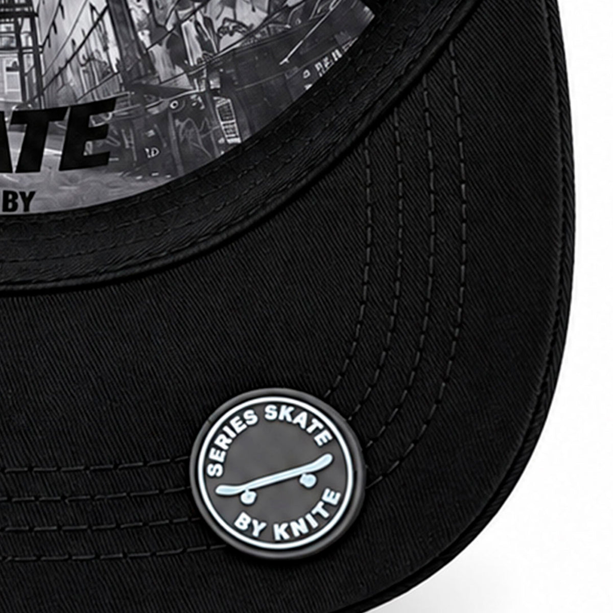 Gorra Knite Skate Snapback Negra Hombre Dead Ride Impreso