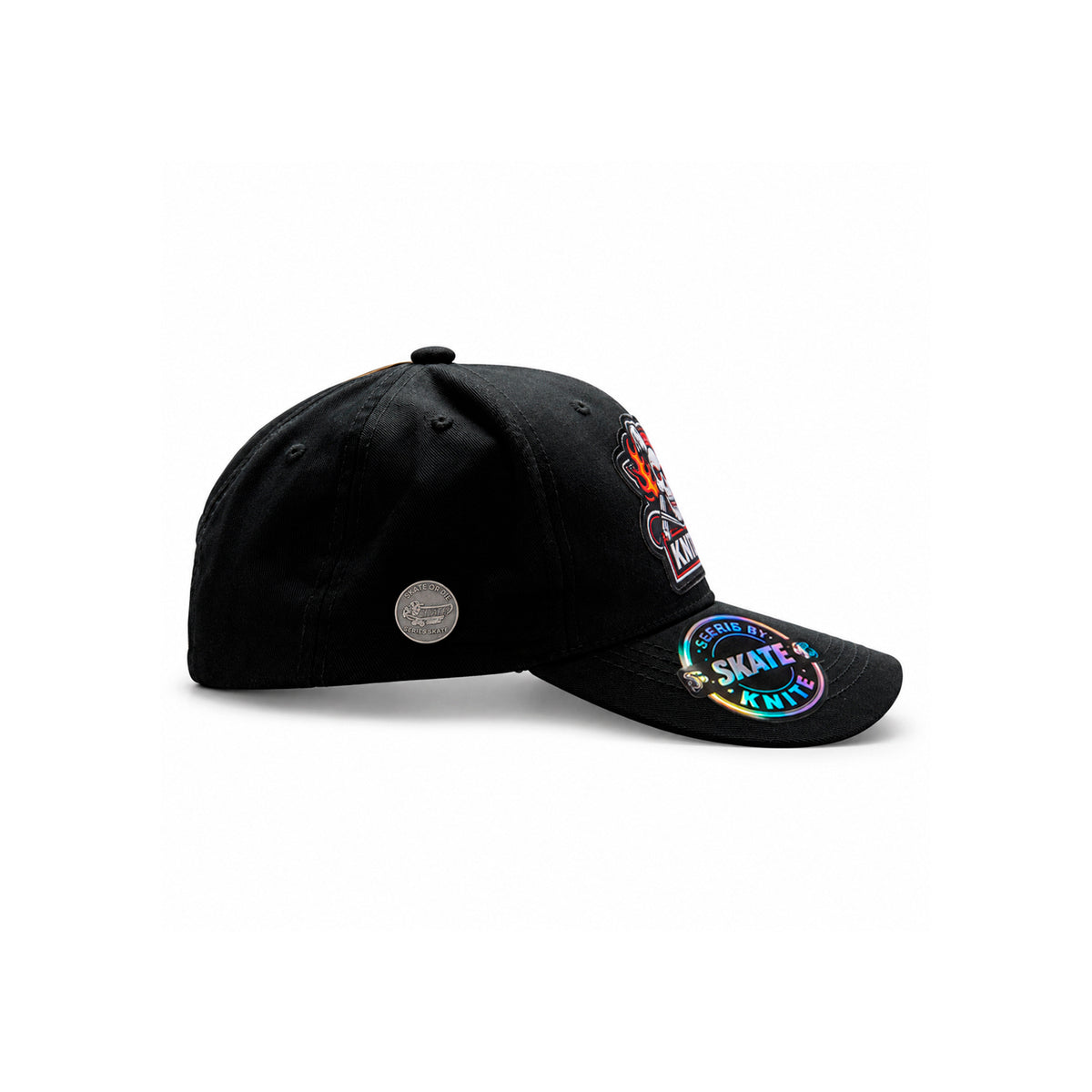 Gorra Knite skate Hombre Negra Snapback Skull Impreso